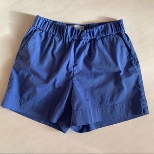 Everlane Easy Pull On Chino Short Blue Elastic Waist Size 12